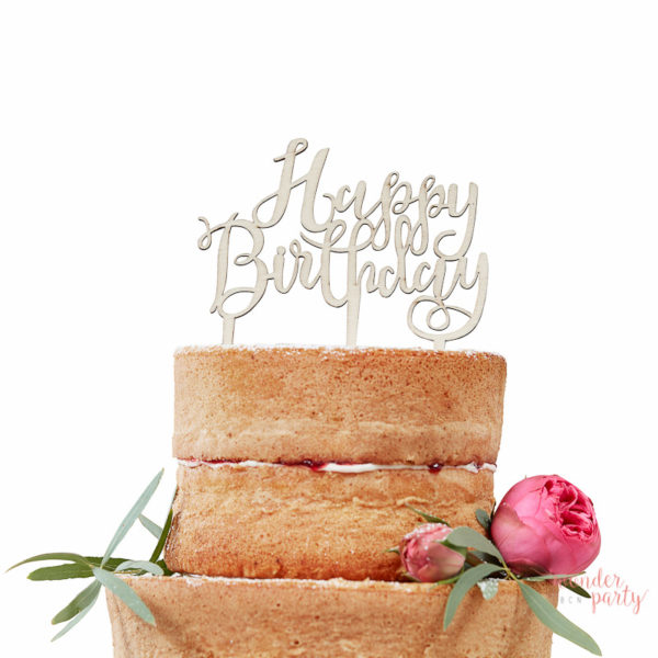 Cake topper Happy Birthday