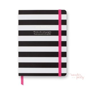 Libreta Mis Notas rayas blanco y negro