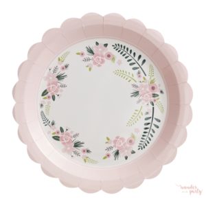 Platos de papel flores liberty