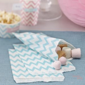 Bolsitas para chuches chevron verde mint para mesas dulces fiestas infantiles tematicas wonder party barcelona