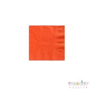 Servilletas de papel naranja lisas
