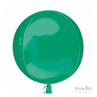 Globo Orbit verde metalizado